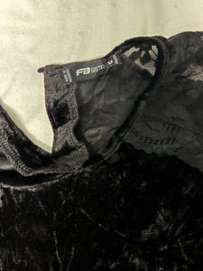 Elegant Black Velvet Dress