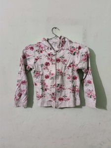 Floral Zip-Up Hoodie