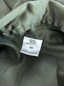 Olive Green Satin Bodycon Dress