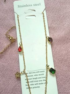 SALE 🆕 Anti Tarnish Colorful StonesNecklace