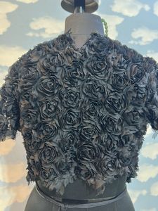 Black Rose Embellished Top