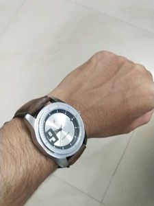 Fastrack Brown Leather Men Watch