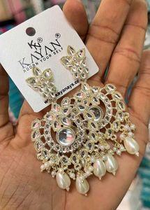 Kundan Chand Bali Earrings
