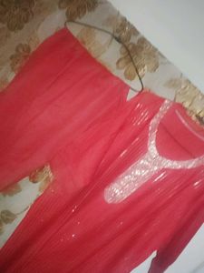 Pent Kameez Wita Mirror Dupatta