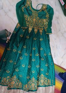 Full Length Anarkli Frock With Heavy Work