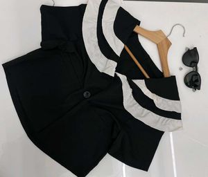 Nautical Style Black &amp; White Top