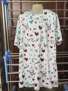 White Graphic Print Tee