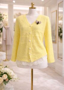 Yellow Lace Cardigan
