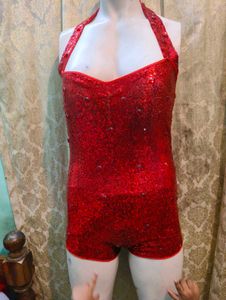 Red Sequin Jumpsuit