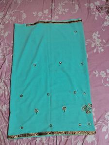Embroidered Saree Pastel Colors