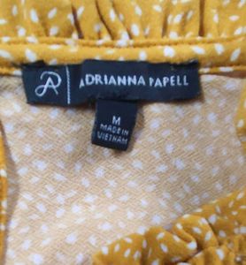Smart Yellow Top With Small Print, Stretchable