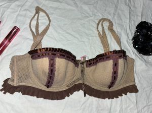ֶָ֢⊹𐙚 Frills Brown / Beige Lace Bra 𐙚ֶֶָָ֢֢⊹