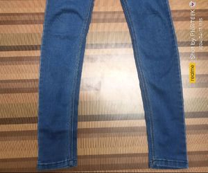 Blue Slim Fit High-waisted Jeans