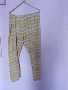 Elegant Yellow &amp; White Kurta and pant