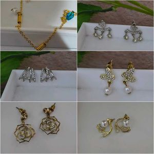 Set of 16 Korean earrings and 1 bracelet