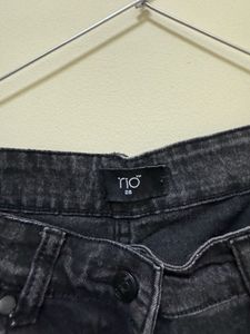 Distressed black jeans