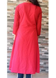 Red Cotton Kurta