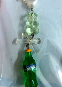 🐻🥤Sprite Phone Charm with Bow &amp; Gummy Bear 🤍✨