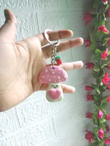 Cute Mushroom Keychain- HANDMADE
