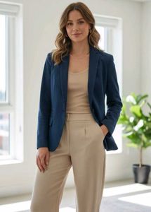 ZARA BASIC Navy Blazer