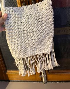 Macrame Fringe Crossbody Bag
