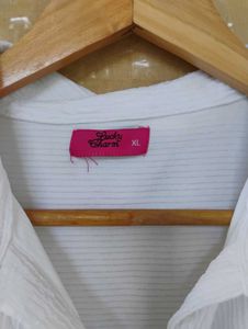 White Button-Up Mini Dress