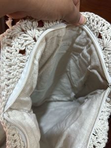 Crochet Oatmeal Handbag