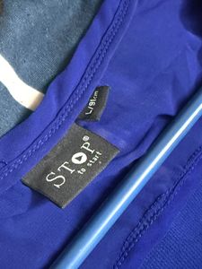 Blue V-Neck Top