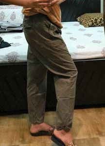 Olive Green Casual Pants
