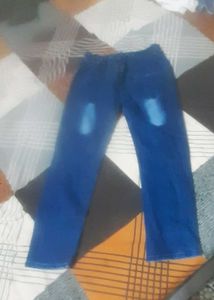 Kids Blue Denim Jeans &amp; Shorts Set