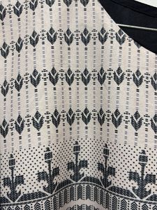 Patterned Black Kurti