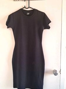 A Black Bodycon Dress
