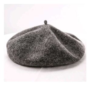 Gray Beret Hat