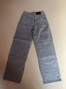 Grey Wide Leg Jeans