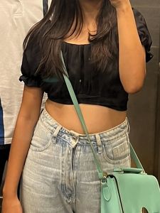 Black crop top