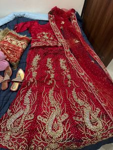 Maroon Wedding Lehenga