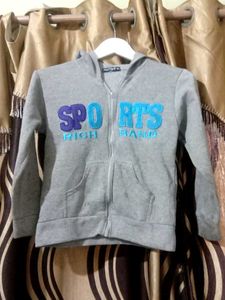 Boys Grey Sports Hoodie