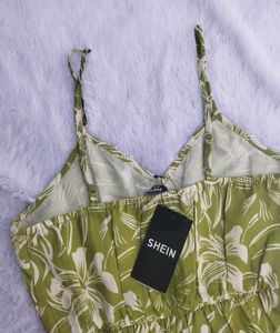 Floral Green Playsuit