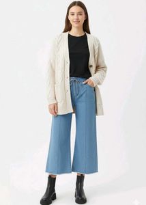 Wide Leg Denim Culottes