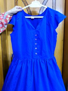 Royal Blue Fit &amp; Flare Dress