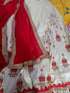 Unstitched Embroidered Lehenga Skirt & Dupatta