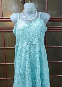 Lace Skater Mini Dress