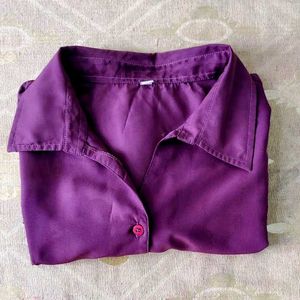 Purple Button-Down Shirt