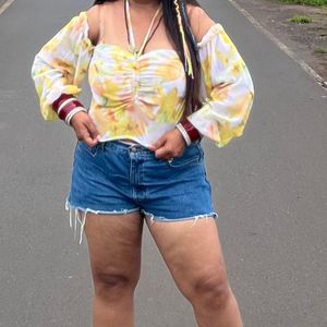 Floral Off-Shoulder Top &amp; Shorts