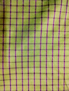 Purple Mangalagiri Checks Cotton Silk Handloom