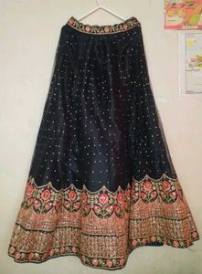 Black Embellished Lehenga Choli Set