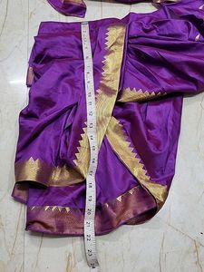 Purple Silk Nauwari For kids