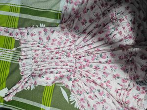 Pink Floral Corset Mini Dress