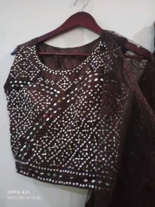 new coffee brown padded Lehenga Choli Set