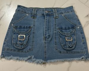 Denim mini skirt